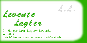 levente lagler business card